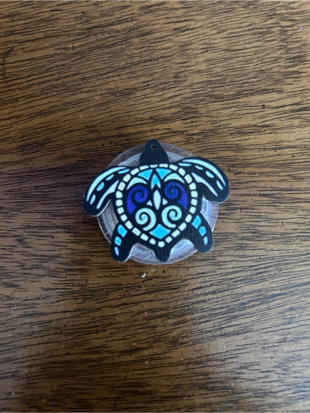 Turtle Mosaic PopSocket Phone Grip - Blue & Purple Handmade